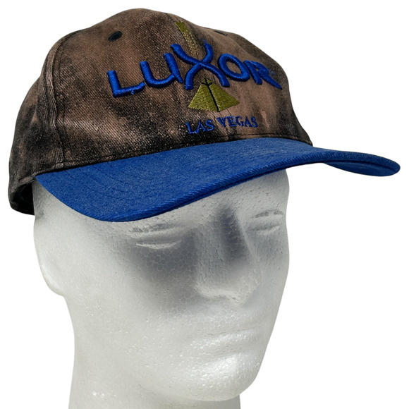 Vintage Luxor Casino Las Vegas Hat Baseball Cap Gambling Gambler Snapback Brown - Picture 1 of 11